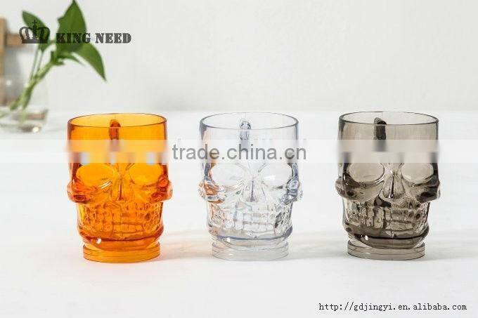 LED RBG flashing plastic acrylic skull cup mug Halloween party decorations