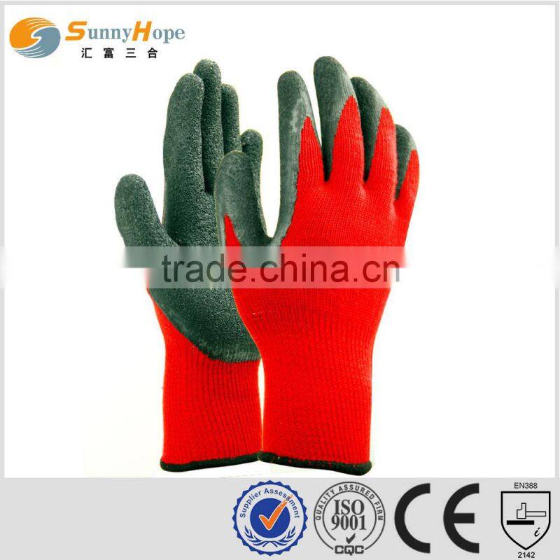 sunnyhope 10 Gauge knit palm Latex Palm-Coated Gloves
