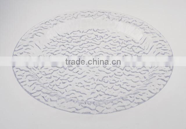 clear plastic round shape tea serving tray