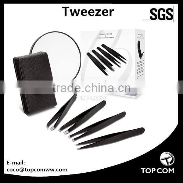 2017 New Arrival Lady Hair Removal Stainless Steel Beauty Slant Tip eyebrow glitter tweezers