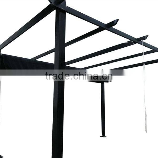 10x13 Feet Black Outdoor Metal Canopy Grape Trellis Pergola