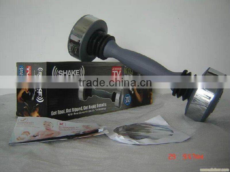 plastic men vibration dumbbell/shake