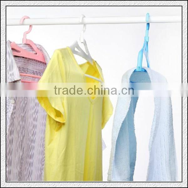 Customized high quality new design candy color plastic cloth hanger for sale adult size manufacturer