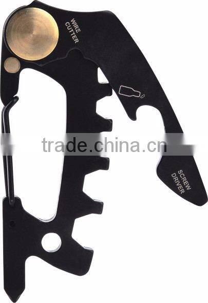 2017 New design Carabiner Golf Multi Tool, folding knife, multifunctional keyring tool mini tool keychain