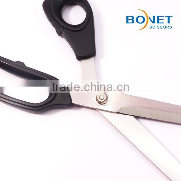 S14007 LFGB certificated 10" stainless steel plastic handle tailor heated scissors for fabric