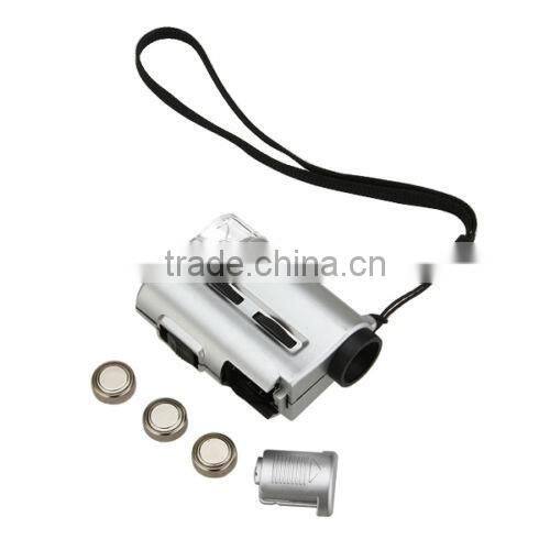 KMT Mini 30-60X Pocket Microscope Loupe LED UV Light Magnifier
