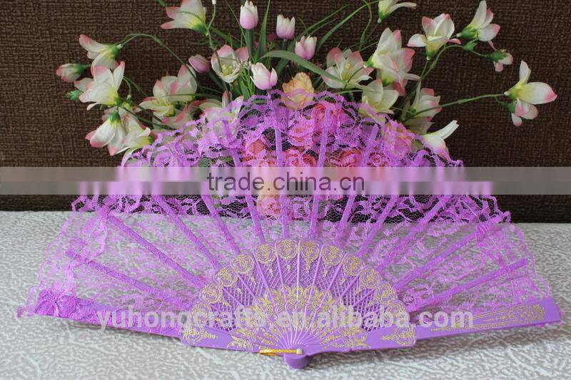 Handmade plastic wedding hand fan