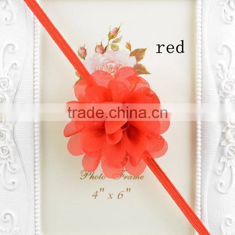 2015 Girl's Head Accessories Turban Headband Baby Flower Elastic Hairband Daisy Flower Lace Headband For Kids