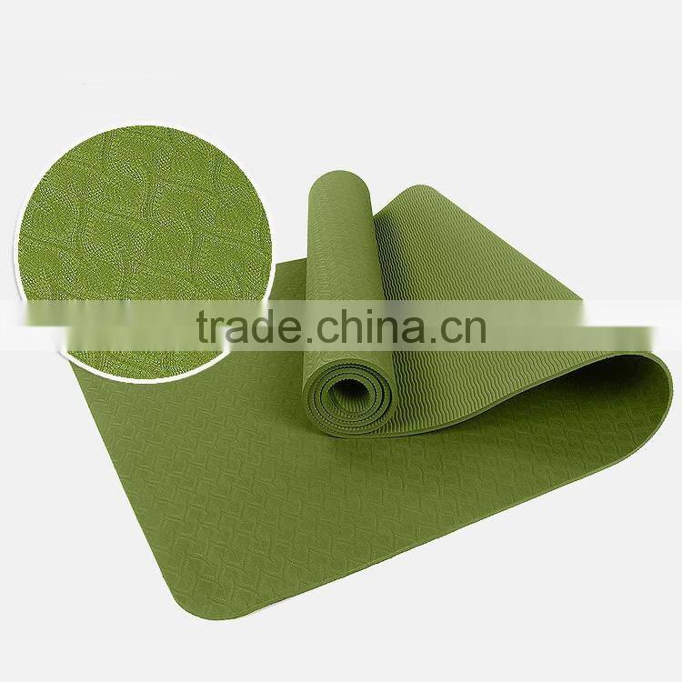 Wholesale ECO Custom Label anti-slip TPE Yoga Mat For Fitness