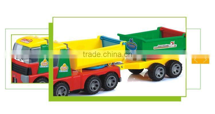 New design plastic cartoon friction toy tool truck toy