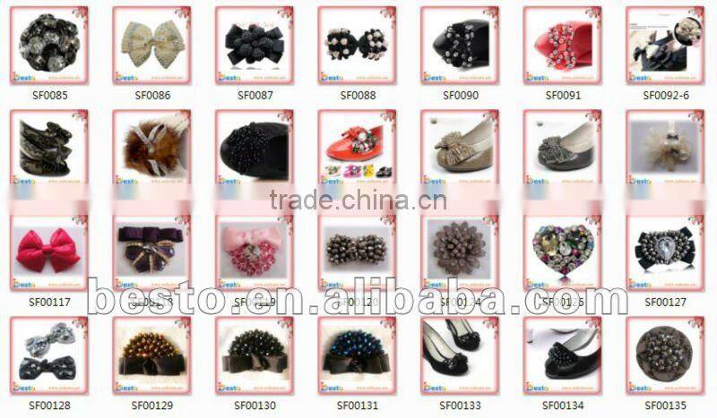 LF0205 New design decorative fake leather flower brooch