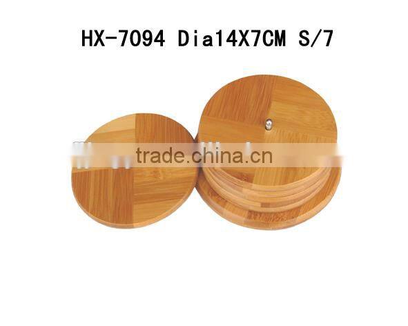 New design cheep price natural bamboo tea coffee cup mat