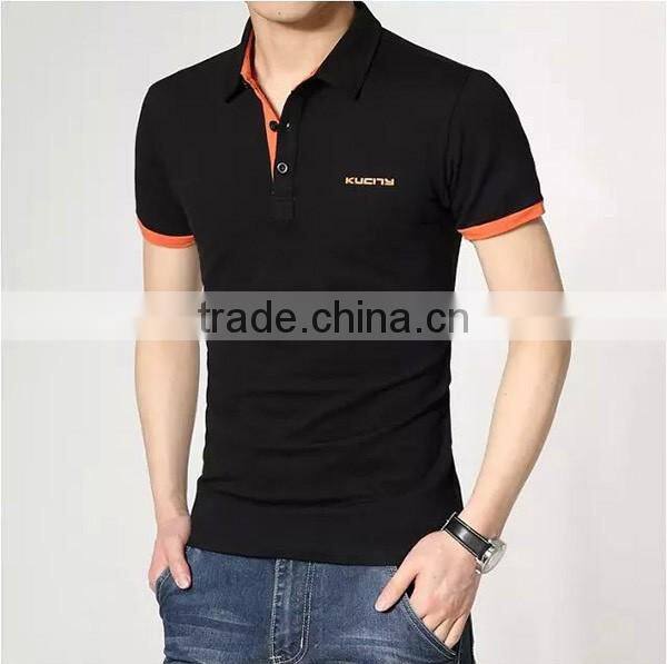 High quality short sleeve 100% cotton rib cuff custom polo shirt design wholesale