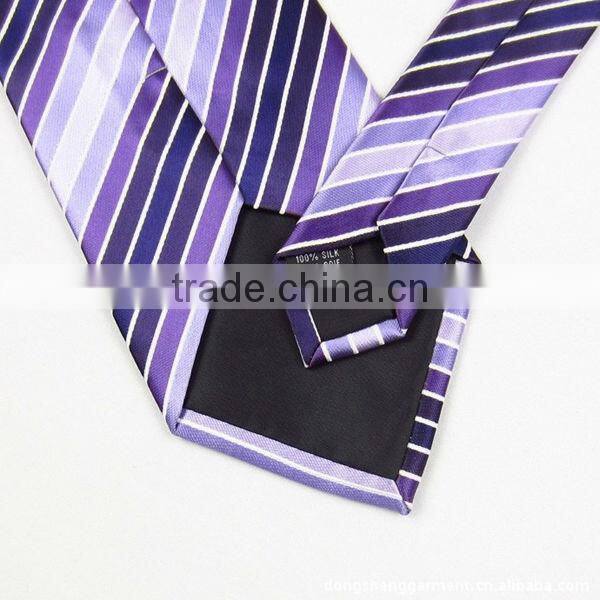 HDDS-12 Hot sale purple stripped silk neck tie for men