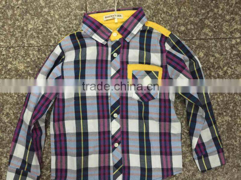 GZY boy's shirt export china stripe model stock