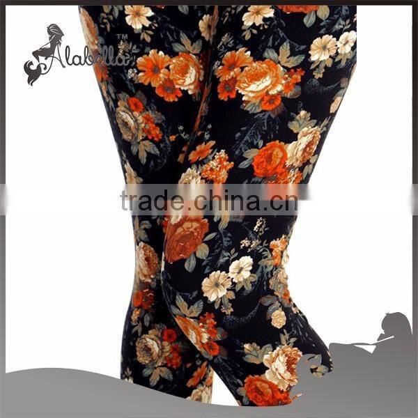 Satin Print Straight Fit 2016 Fashion Pants For Women