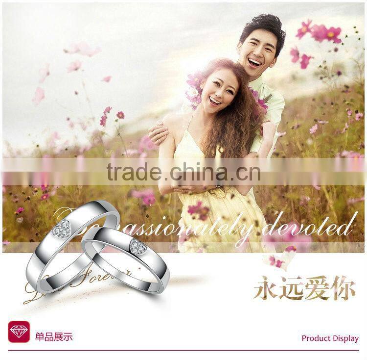 Gift handmade 925 silver couple ring