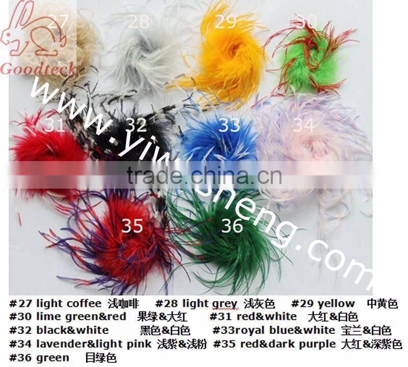 China wholesale multicolor hair accessories or clothes decotation curly ostrich feather