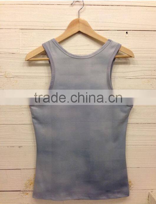 ladies animal printing tops,full printing tank top
