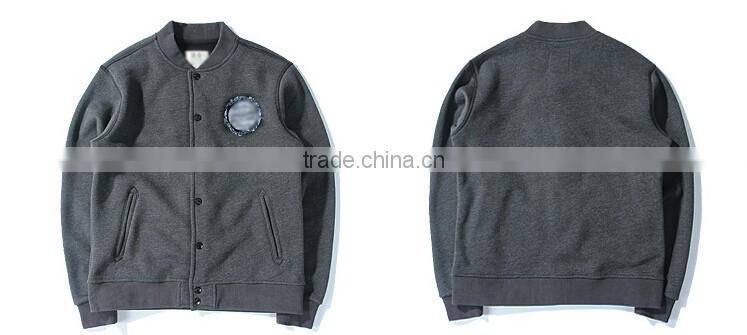 OEM Manufacturer High Quality Custom Men Wool Mix Knitted Bomber Jacket