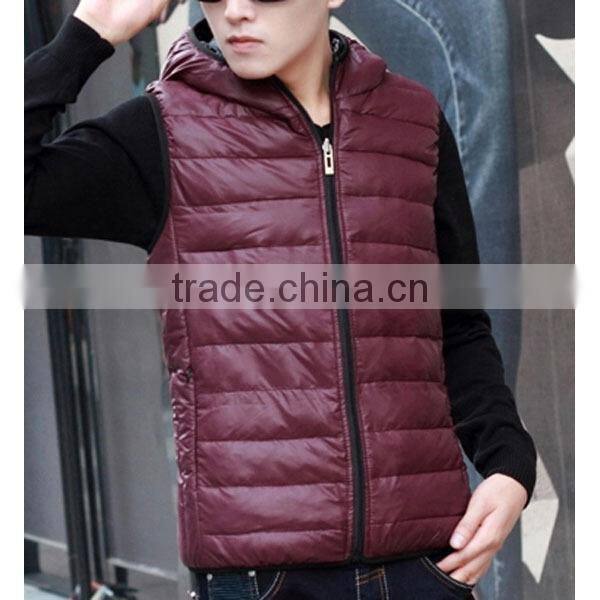 2015 Best Price Man Outdoor Light Slim-fitting Down Vest