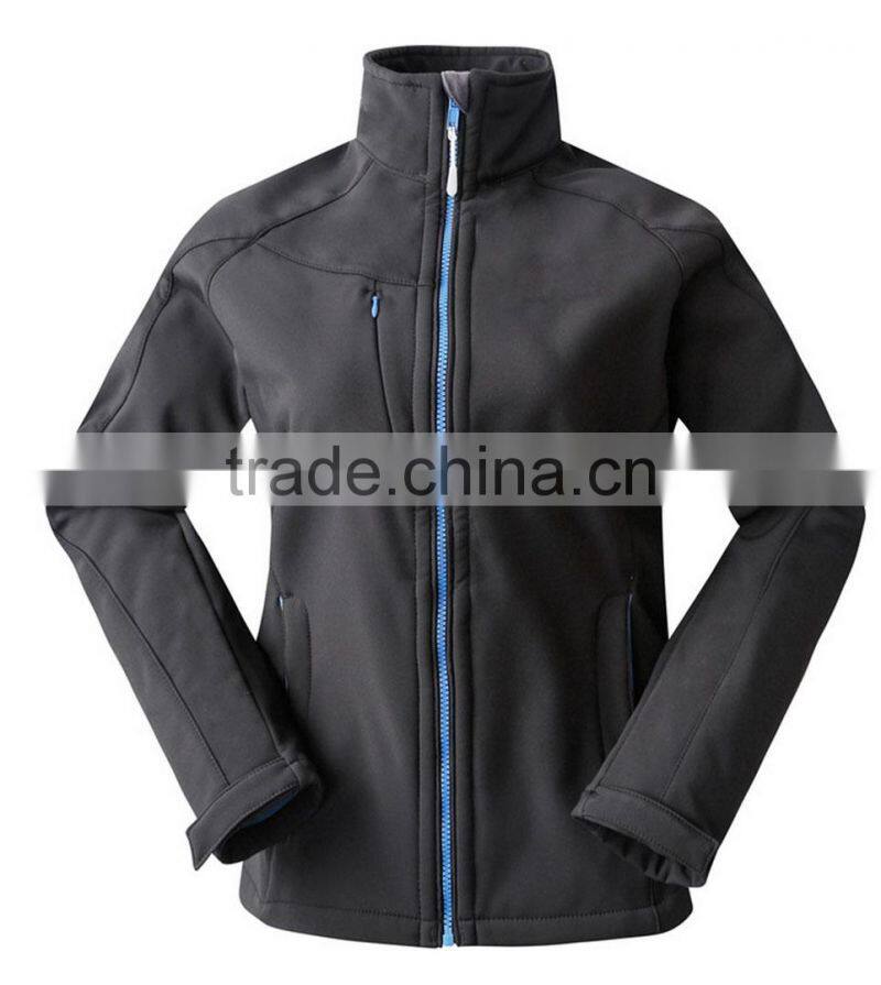 cool black camping sport softshell jacket for women