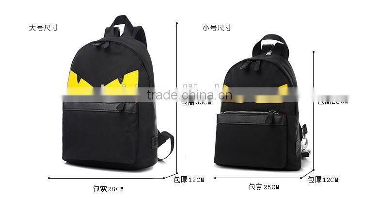 2016 imported cowhide nylon little monsters backpack handbag men's bags