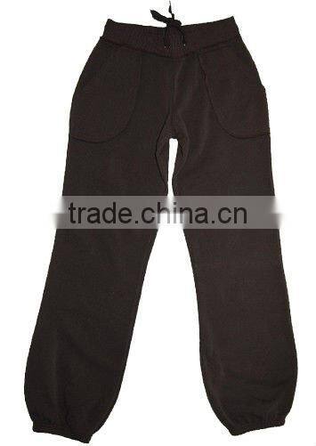 ladies cotton fleece pants with any logo