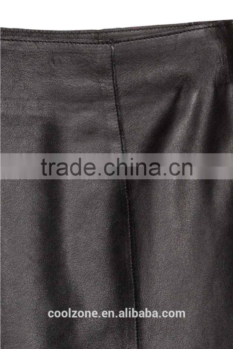New collection new design leather wholesale women skirt