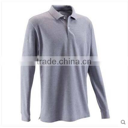 2015 high quality fashionable man golf polo long sleeves breathable dry fit material