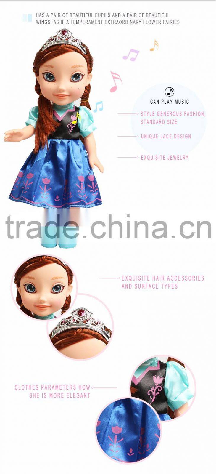 16 inch lucky maiden small plastic jointed disny fairy princess barbiee doll