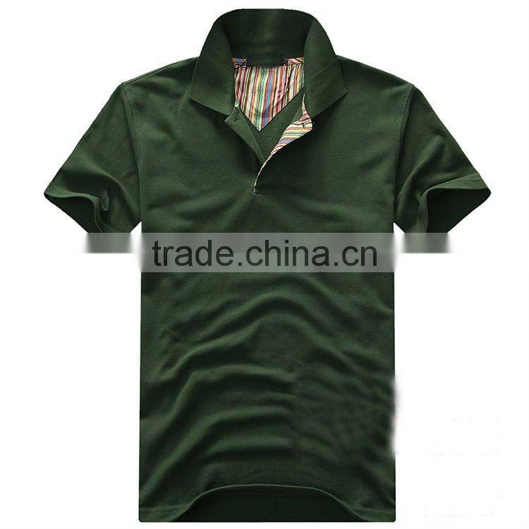 Light green color cotton pique polo t shirt for Great Man