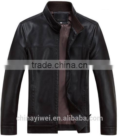 custom cheap faux leather jacket for mens
