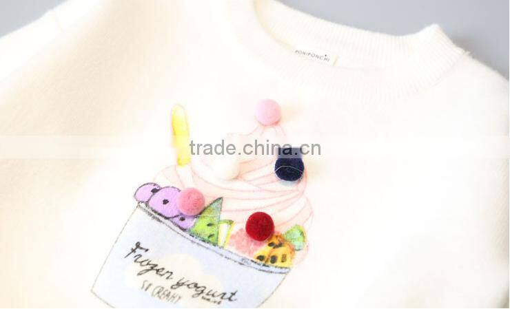 Latest Baby Girl Cartoon Pattern Pullover Sweater Design