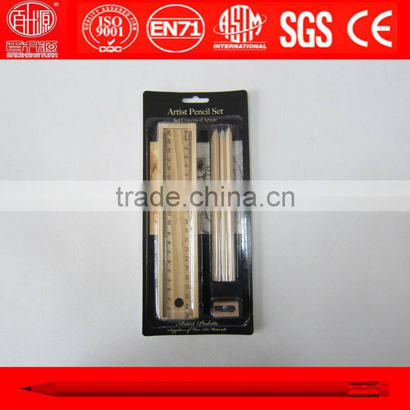 Wooden box color pencil set