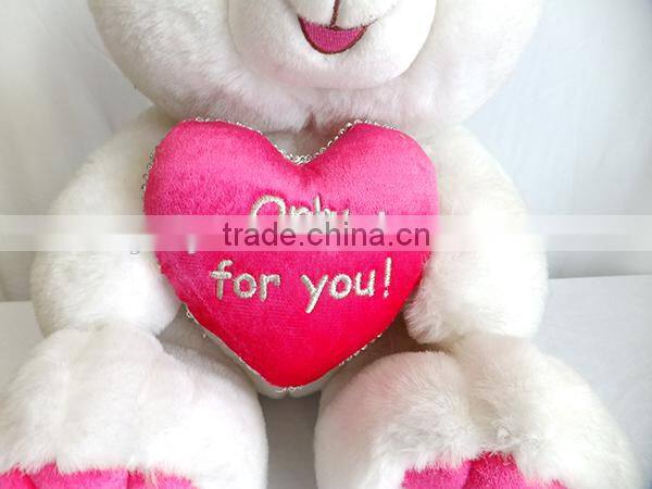 cheap promotion heart bear plush teddy bear