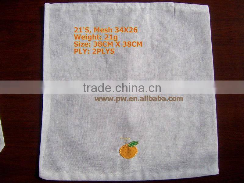 100% Cotton Gauze Towel Cheese Cloth and Kitchen Cloth 38CM X 38CM One Bag with 5pcs In Stock
