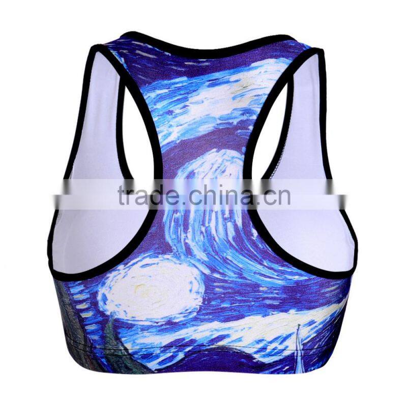 sexy women cycling sportswear crossed straps sports bra S131-5