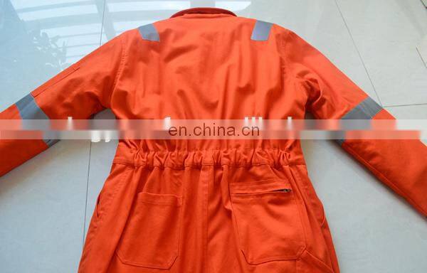 Customize high quality Orange heated coveralls fireproof coverall for men