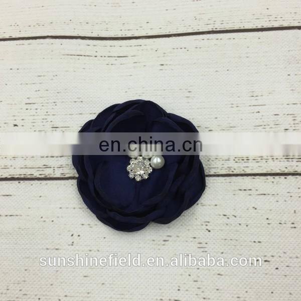 hair clip satin flower handmade flower girl hair clip