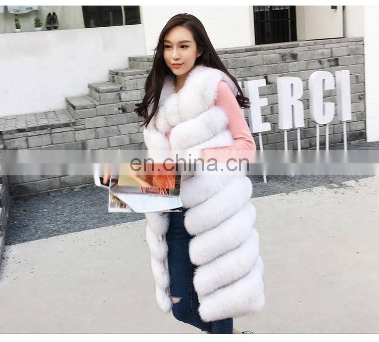 Top Grade Hot Sale Supplier Winter Vest Real Fox Fur Gilet Luxury Fancy Vest for Women