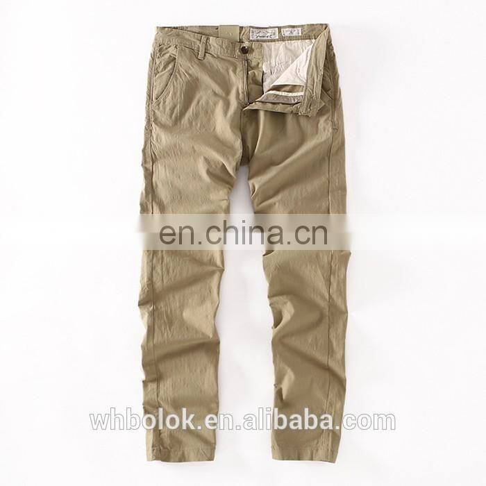 Men's slub cotton pants tapered fit casual pants mens slim fit pants