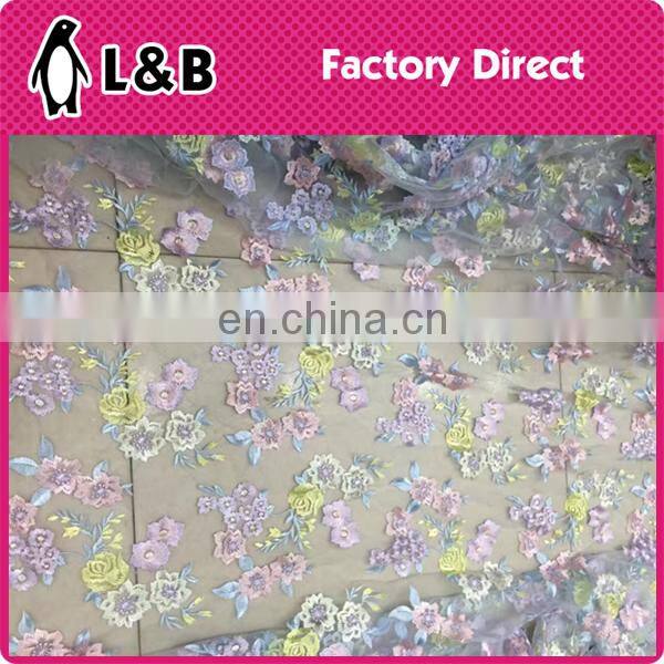 wholesale popular embroidery lace fabric with sequin