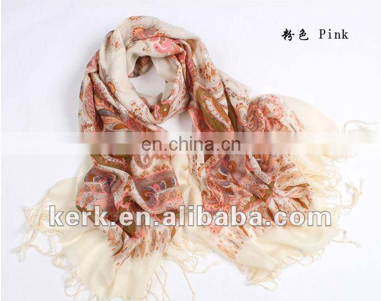 Neew style gardens floral women winter warm pashmina shawl wool shemagh scarf