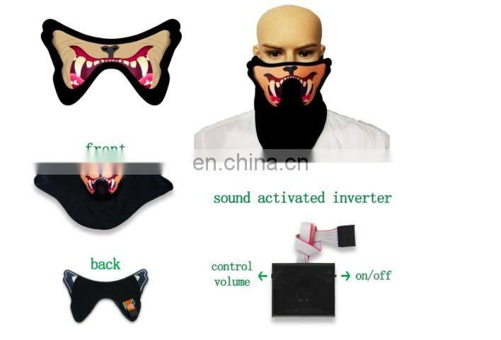 Lighting EL Mask Panel EL Facial Mask for Halloween