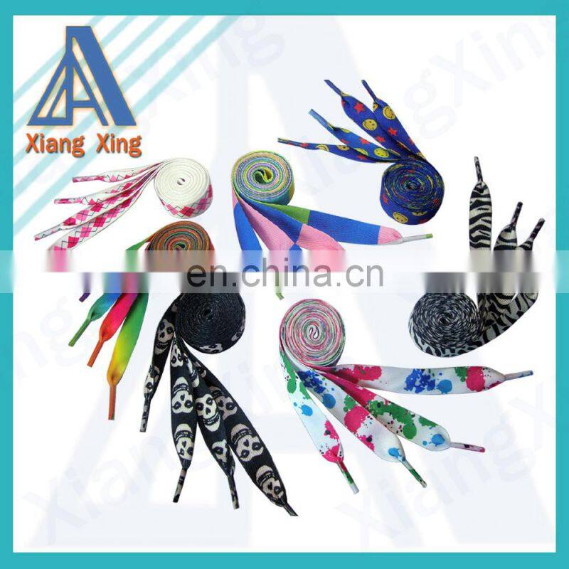 100% polyester flat any patterns shoelaces/twill tape shoelaces