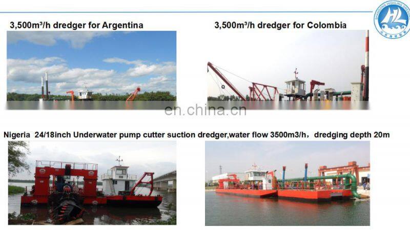 Highling Manufacturer River Cutter Suction Dredger (Solid Sand Capcity 160m3/h,Depth 8 m)
