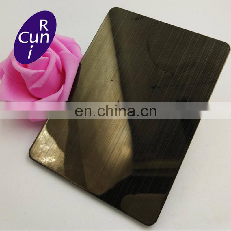 Black Mirror PVD Coated 8K Finish 316 4X8 Decorative Color Stainless Steel Sheet