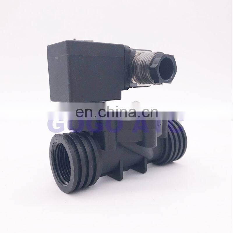 2 way Plastic solenoid valve NBR/EPDM/FKM 1/2" 3/4 1 inch Orifice 15/20/25mm normal close PP-15/20/25 water valve 10bar 220V