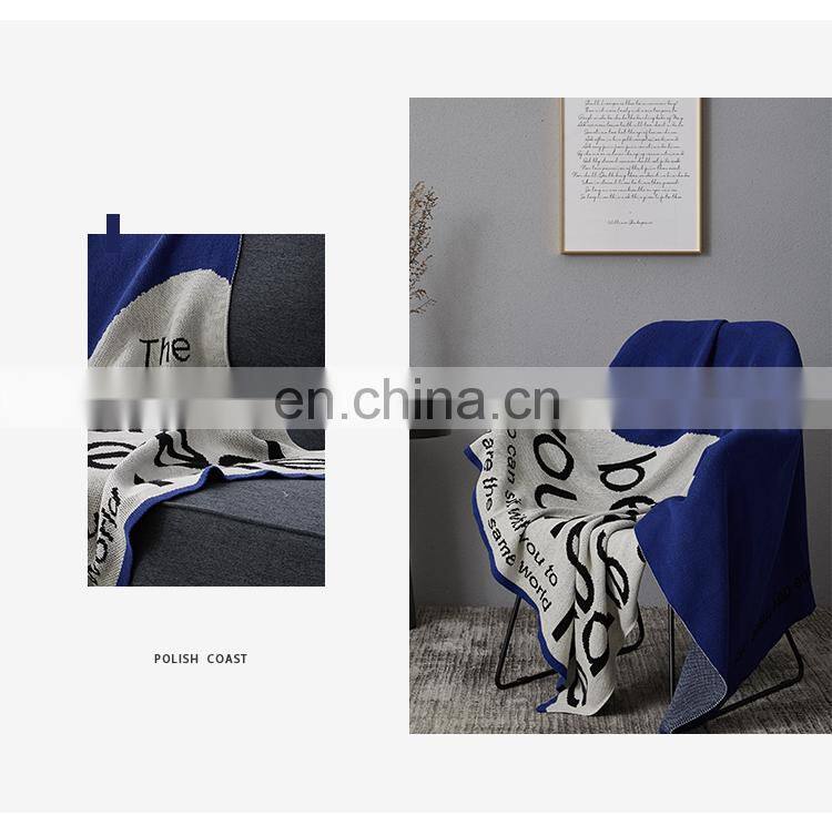 RAWHOUSE Wholesale 100 % cotton soft Knitted blanket
